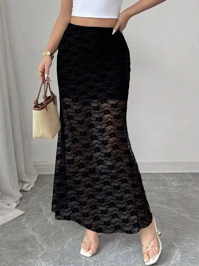 Elegant Lace Mermaid Sheer Skirt Plus Size  Style Ratio