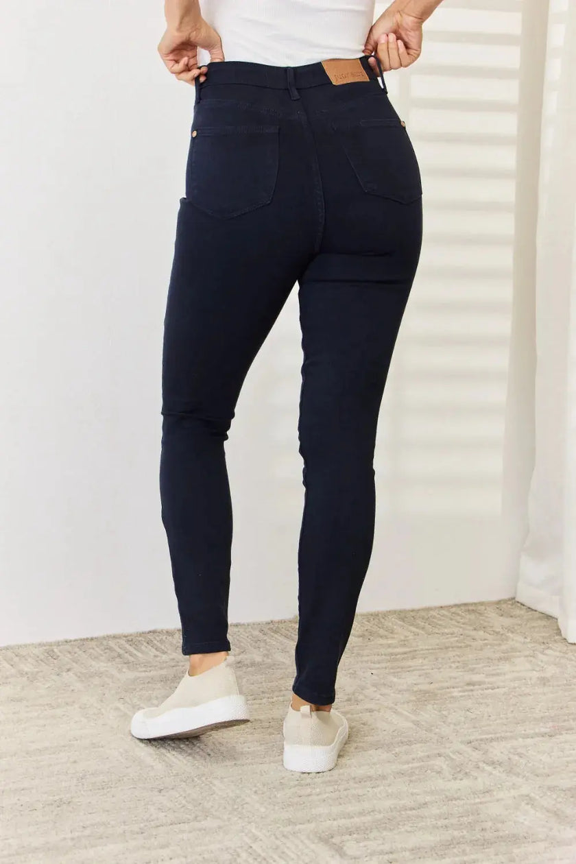 Judy Blue Garment Dyed Tummy Control Skinny Jeans  Style Ratio