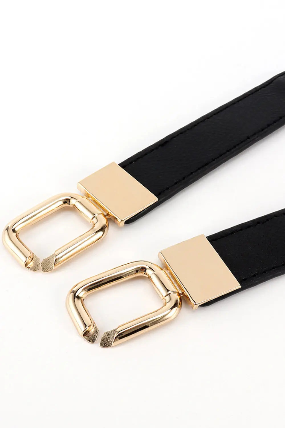 Geometric Double Buckle Elastic Belt  Style Ratio