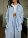 Relaxed Fit Long Sleeve Shirt and Pants Loungewear  Style Ratio