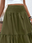 Smocked Waist Tiered Skirt  Style Ratio