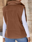 Corduroy Zip Up Vest Coat  Style Ratio