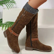 Round Toe Block Heels Boots  Style Ratio