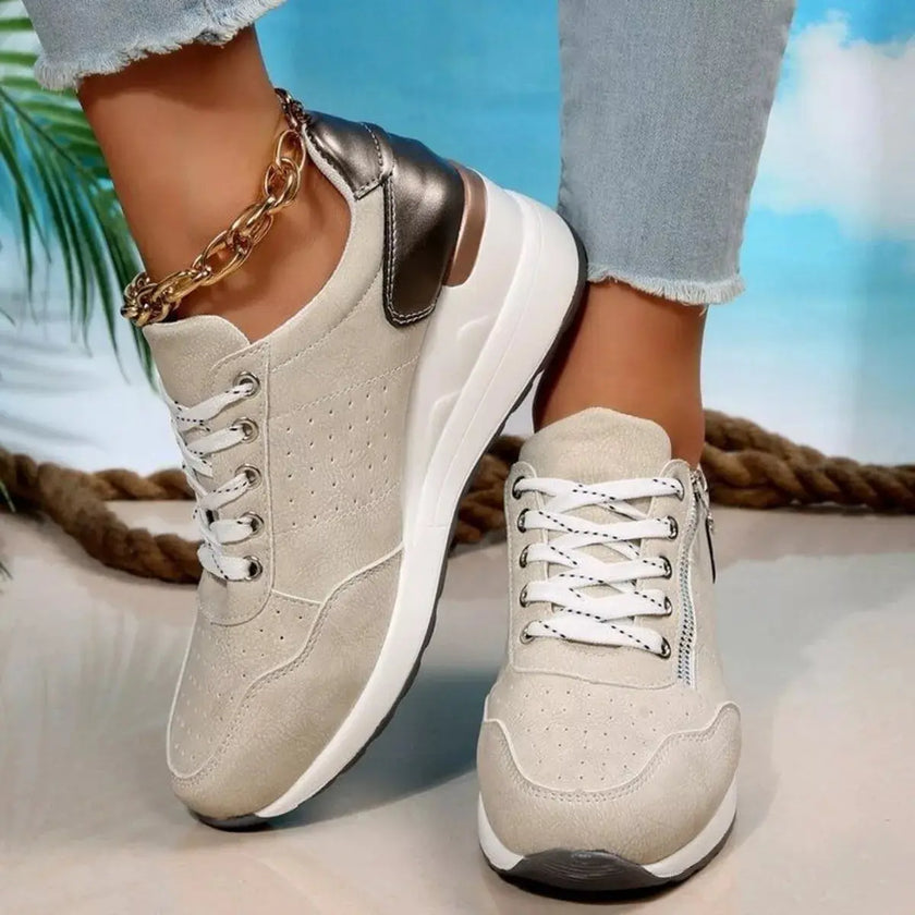 Lace Up Wedge Sneakers  Style Ratio