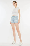 Kancan High Rise Repaired Mom Denim Shorts  Style Ratio
