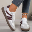 Striped Lace-Up Casual Sneakers  Style Ratio