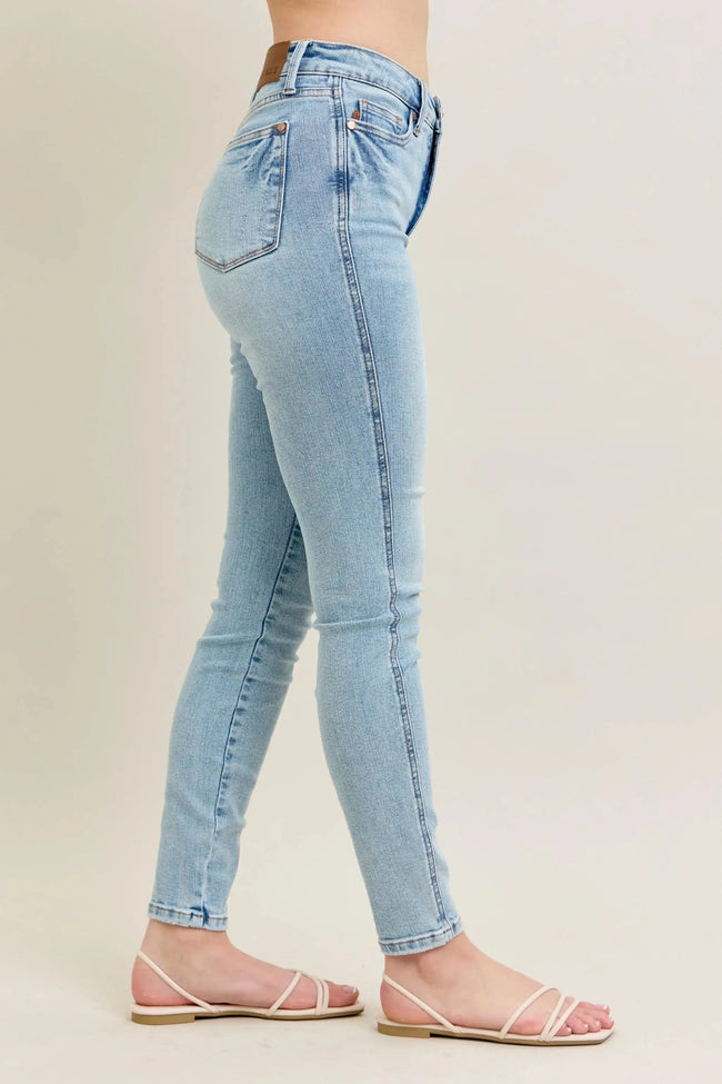 Judy Blue High Rise Tummy Control Vintage Wash Skinny Jeans  Style Ratio