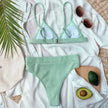 Spaghetti Strap Ribbed Bikini  Style Ratio
