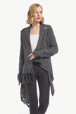 Angel Wings One-Button Tassel Tie Asymmetrical Hem Cardigan  Style Ratio