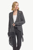 Angel Wings One-Button Tassel Tie Asymmetrical Hem Cardigan  Style Ratio