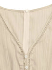 V-Neck Drawstring Waist Wide Leg Jumpsuit  Style Ratio