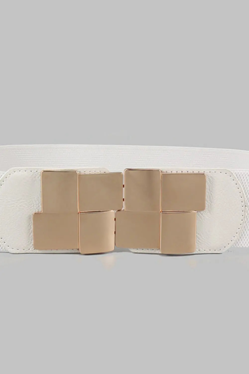 Geometric Buckle Elastic Wide Belt  Style Ratio