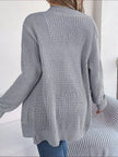 Chunky Knit Open Front Cardigan with Pockets  Style Ratio