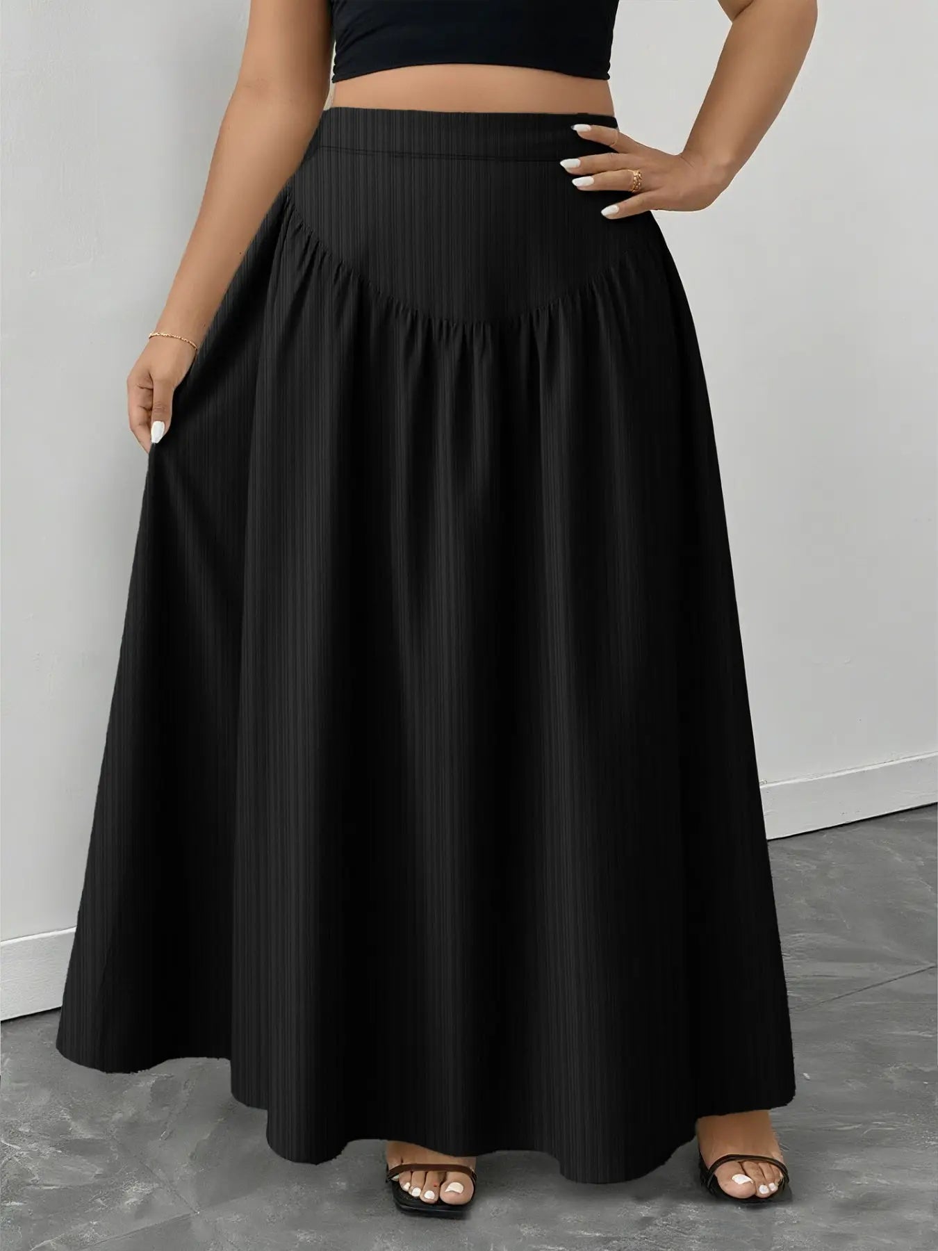 Maxi Skirt with Pockets Plus Size  Style Ratio
