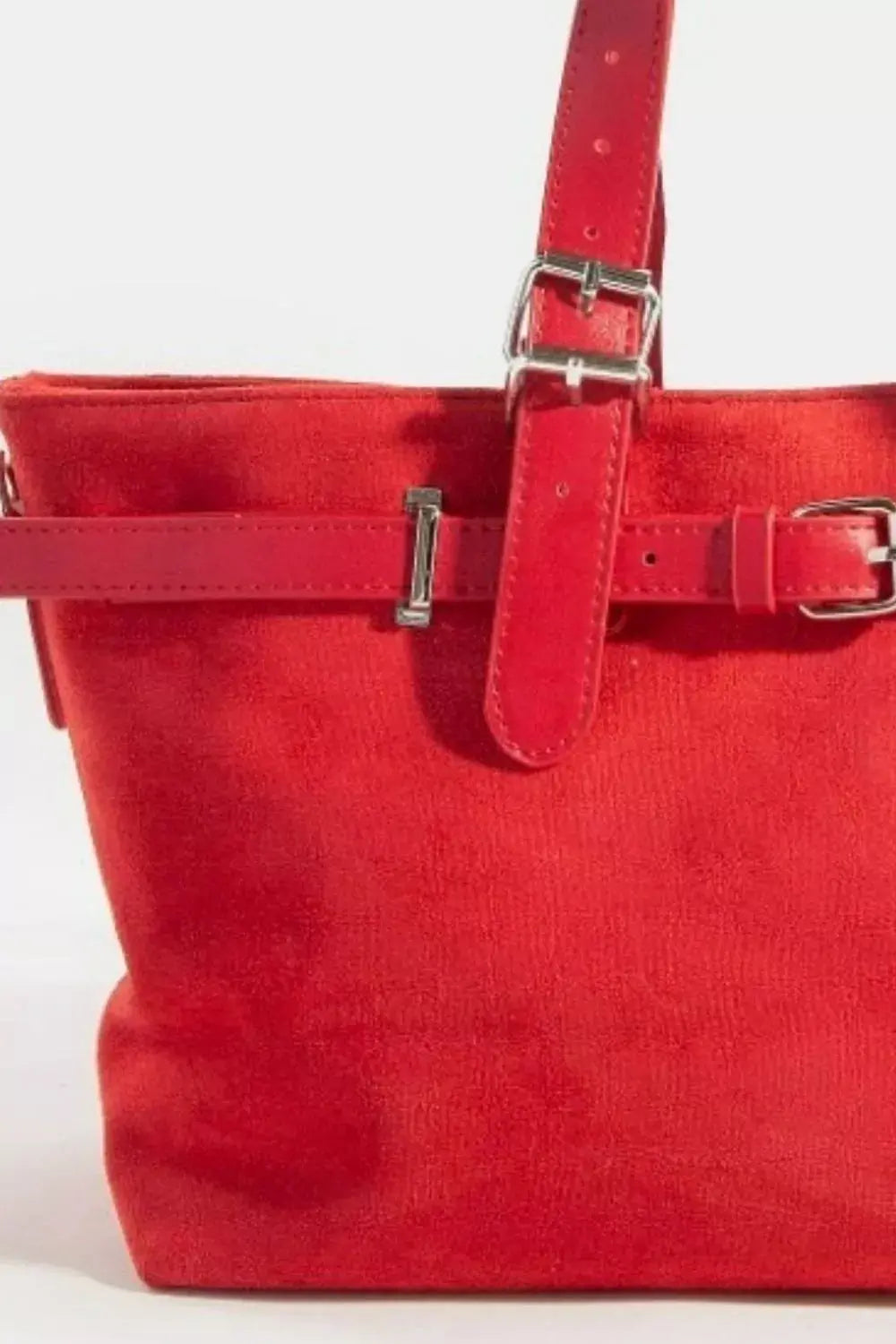 Fame Faux Leather Buckle Strap Detail Tote Bag  Style Ratio