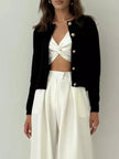 Button Up Texture Knit Cardigan  Style Ratio