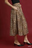 Umgee Drawstring Leopard Midi Skirt  Style Ratio