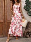 Floral Print Tie Strap Maxi Dress  Style Ratio