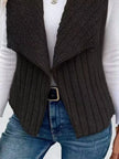 Cozy Fleece Open Front Vest  Style Ratio