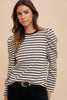 Annie Wear Puff Sleeve French Terry Blouse  Style Ratio