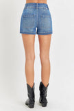 RISEN Full Size High Rise Patched Front Pocket Shorts  Style Ratio