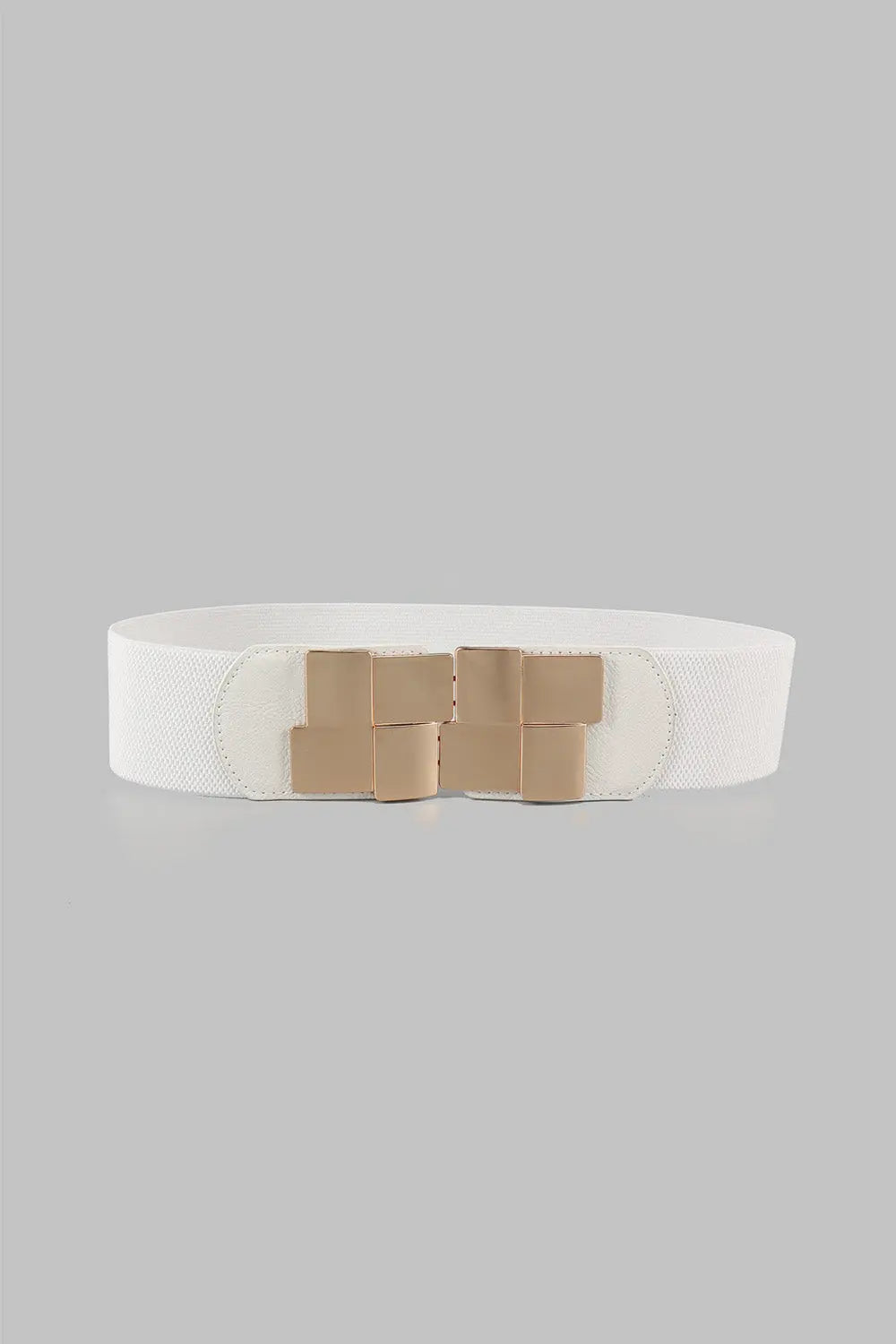 Geometric Buckle Elastic Wide Belt  Style Ratio