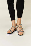 Forever Link Rhinestone Strappy Wedge Sandals  Style Ratio