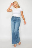 bytos Full Size High Rise Wide Leg Jeans with Pockets  Style Ratio