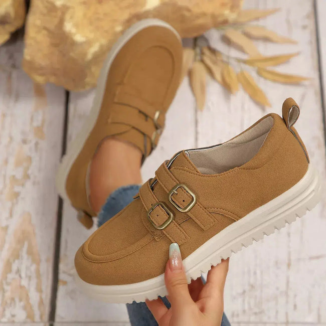 Buckle Accent Casual Loafers  Style Ratio