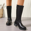 Round Toe Block Heels Boots  Style Ratio