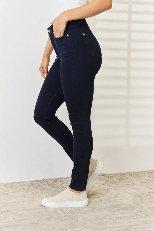 Judy Blue Garment Dyed Tummy Control Skinny Jeans  Style Ratio