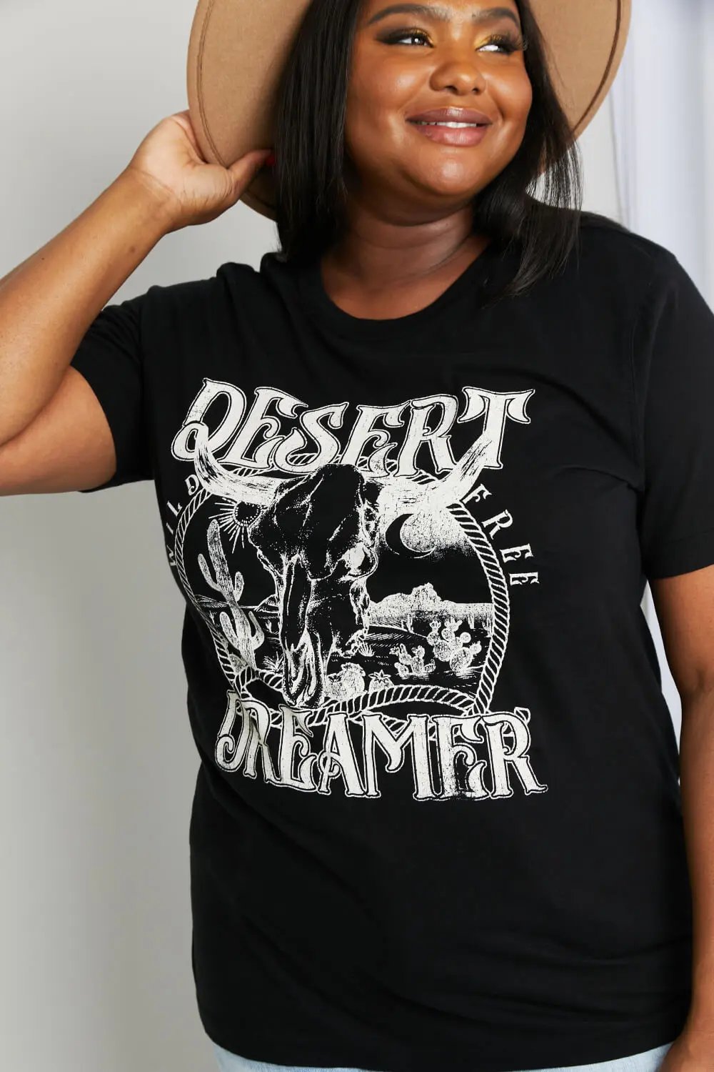 mineB Full Size DESERT DREAMER Graphic Short Sleeve Shirt  Style Ratio