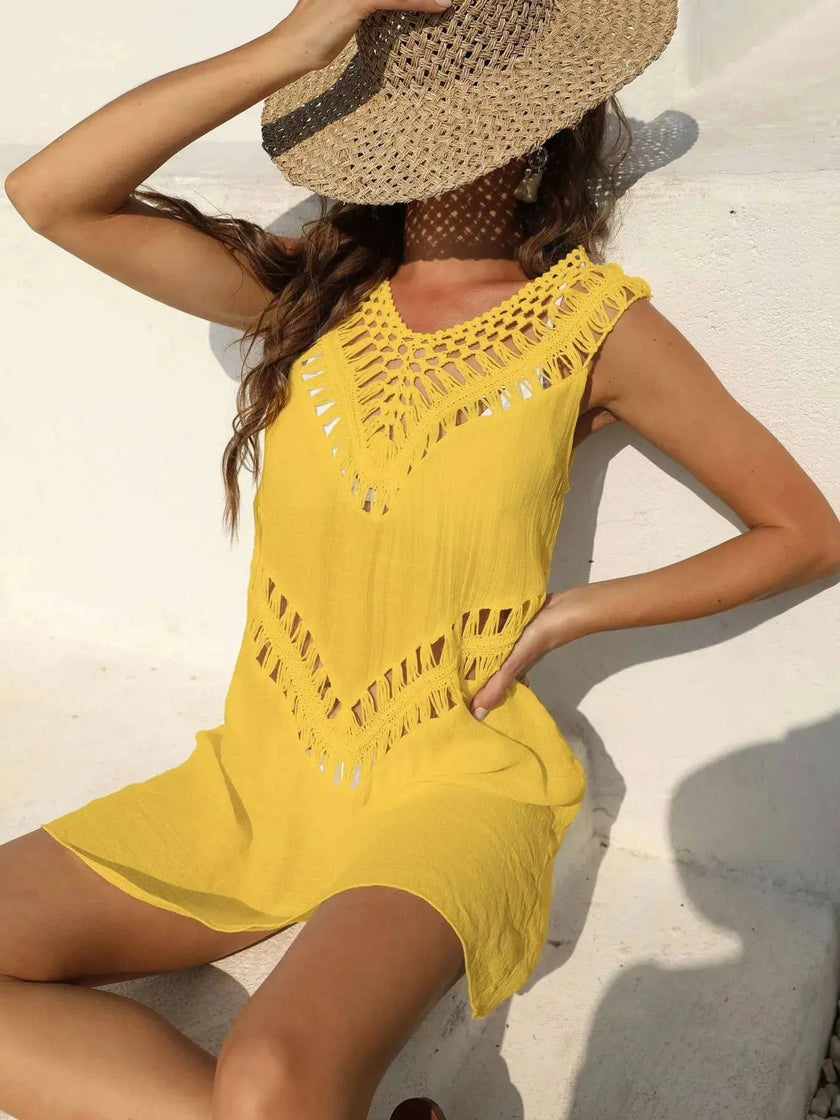 Crochet Detail Beach Cover Up  Style Ratio