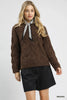 Umgee Cable Knit Cozy Sweater  Style Ratio