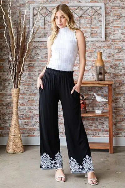 Heimish Damask Pattern Casual Pants  Style Ratio