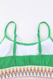 Textured Contrast Banding Bikini High Waist 2pcs Swimsuit  Style Ratio