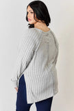 Basic Bae Full Size Ribbed Round Neck Long Sleeve Shirt  Style Ratio