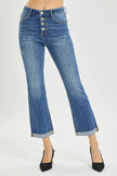 RISEN Full Size Button Fly Cropped Bootcut Jeans  Style Ratio
