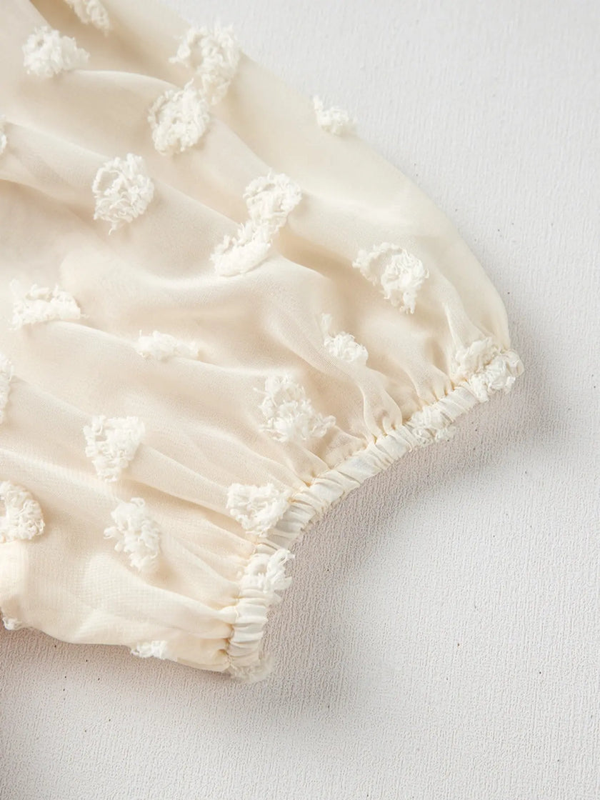 Textured Knit Round Neck Blouse  Style Ratio