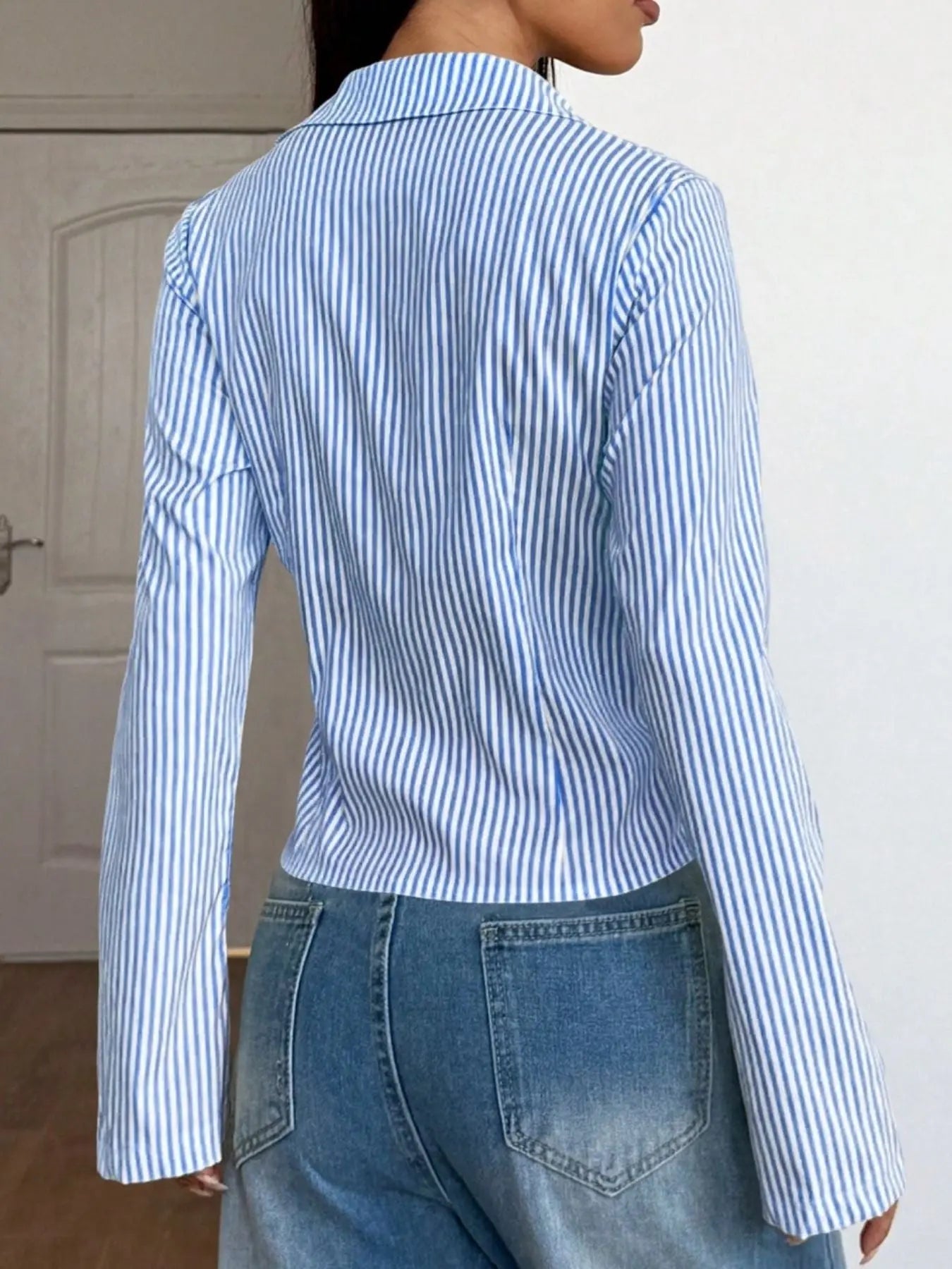 Striped Button-Down Slim Fit Shirt  Style Ratio