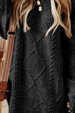 Cable-Knit Round Neck Sweater Dress  Style Ratio