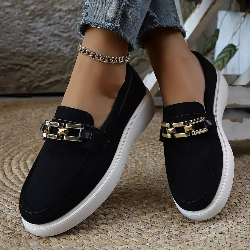 Round Toe Platform Slip-Ons  Style Ratio