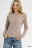 Umgee Bow Print Lightweight Knit Top  Style Ratio