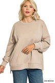 Zenana Full Size Fleece Hi-low Boyfriend Sweatshirts with Pockets  Style Ratio