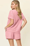 Double Take Short Sleeve Shirt and Drawstring Shorts Set  Style Ratio