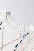 Cable Knit Short Sleeve Sweater  Style Ratio