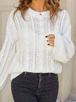 Cable Knit Long Sleeve Knit Top  Style Ratio