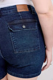 Judy Blue High Waist Back Flap Pocket Denim Shorts  Style Ratio