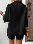 Button Detail Top and Shorts Set  Style Ratio