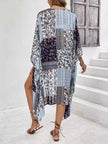 Printed Open Front Cardigan  Style Ratio